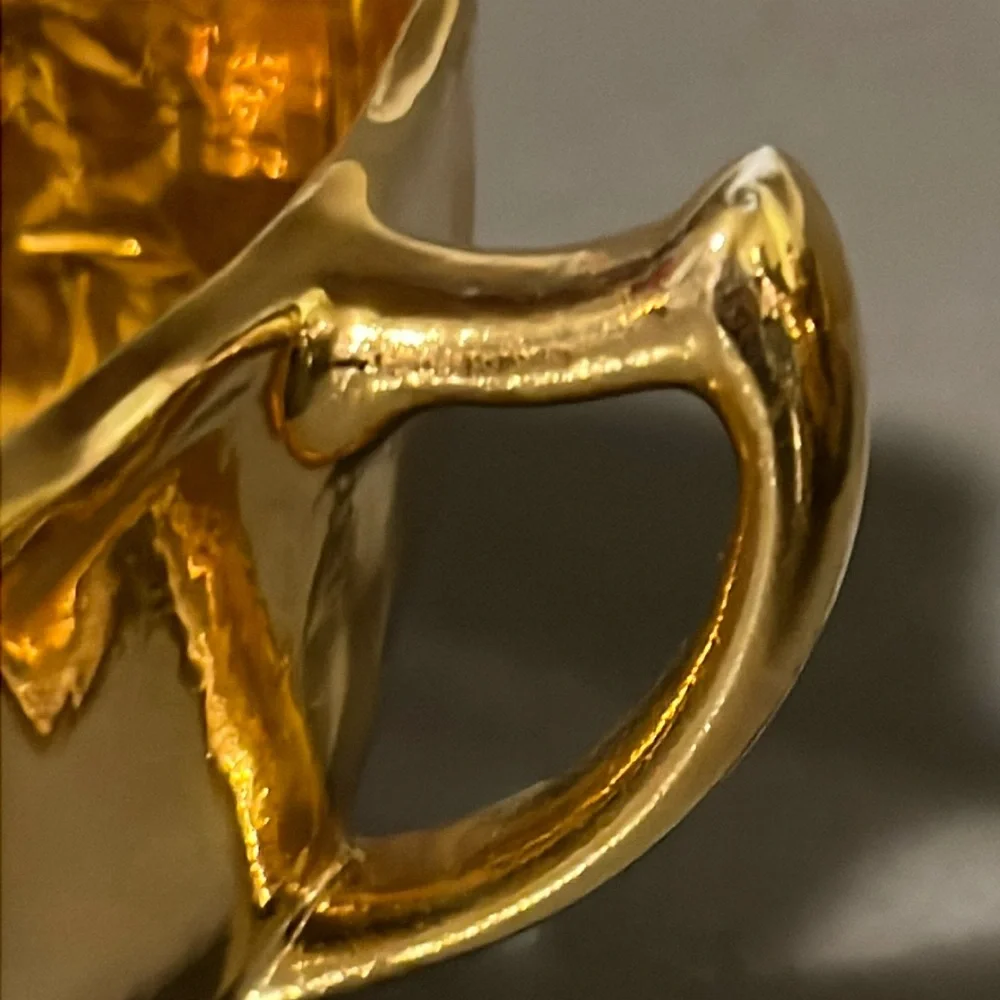 Vintage Brilliant Porcelain 22 Karat Gold Sugar Bowl and Creamer Pitcher Set - Picture 10 of 11